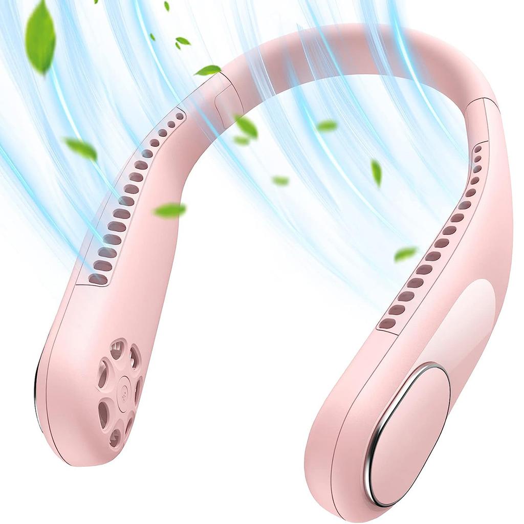 4000mAh Portable Neck Fan Blade-Free Neck-Worn USB Rechargeable Air Cooler 3-Speed Adjustment Suitable for Outdoor Sports Travel