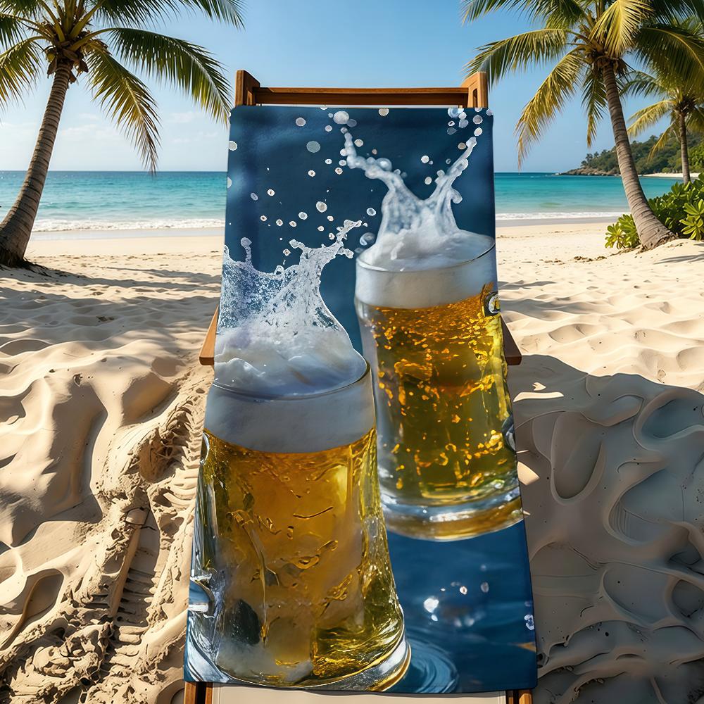 Anime Cooles Bierhandtuch Für Outdoor Camping Strandhandtuch Super Saugfähig Schnelltrocknend Sommerhandtuch