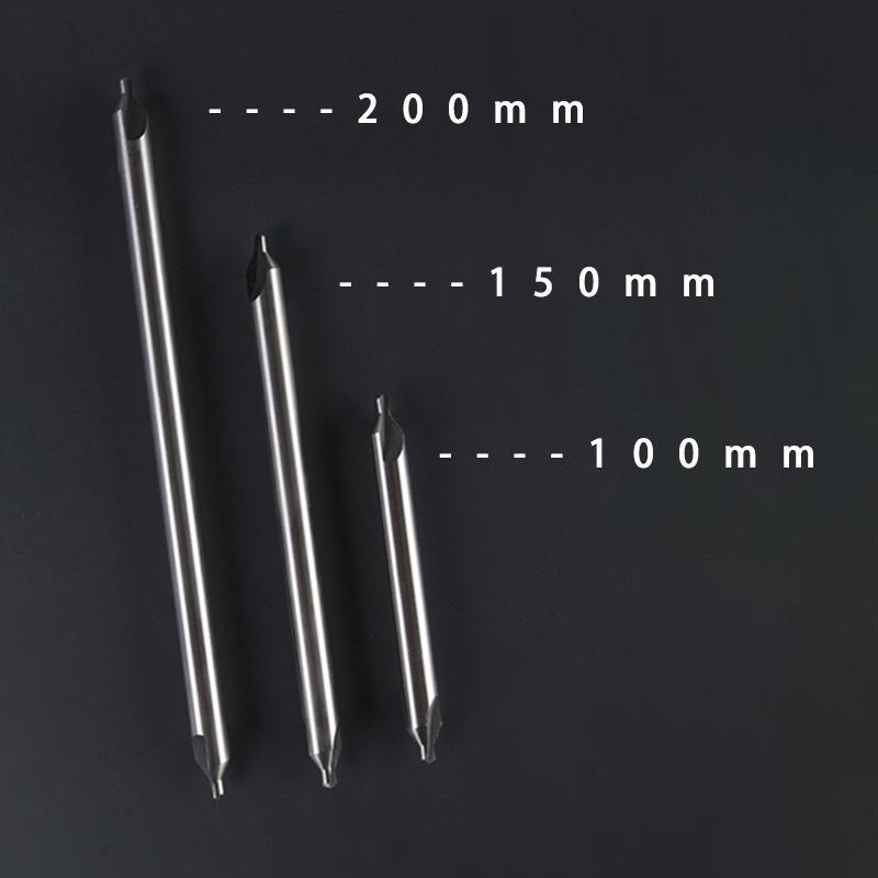 60° Type A Center Drill Bit Set (Sizes 1.5, 2, 2.5, 3, 4, 5mm, Lengths 100, 150, 200mm)