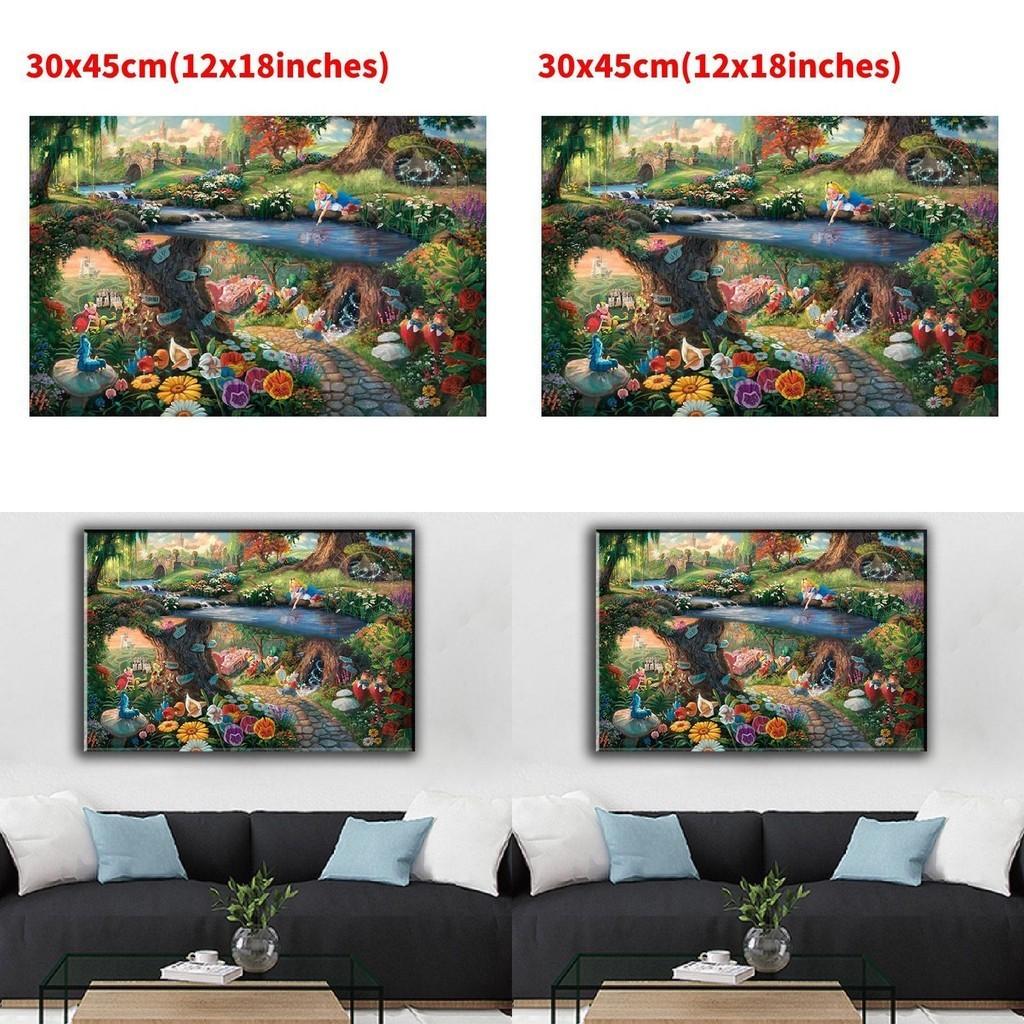 Mermaid Princess Canvas Wall Art Modern Fairy Tale Story Bedroom Children's Room Decorative Painting