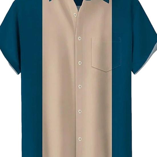 Visesunny Men's Hawaiian Shirt - Peach Tropical Print, Short Sleeve, Medium - View #8