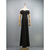 Law of Foreign Trade Gao Ye off-Shoulder Slit Long Dress