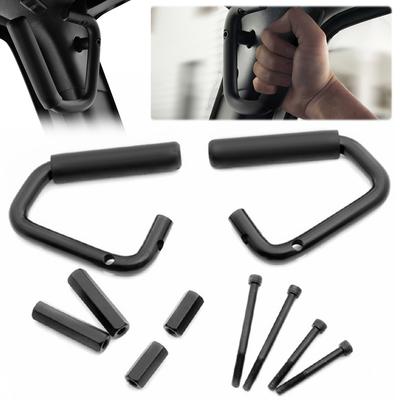 Front Grab Bars Kit Aluminum Alloy Front Grab Handles Roll Bar Grip Kit for Jeep Wrangler JK JKU 2007-2018