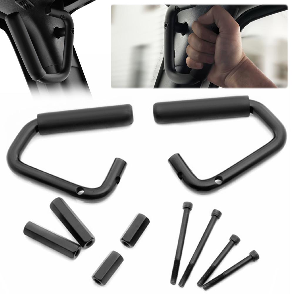 Front Grab Bars Kit Aluminum Alloy Front Grab Handles Roll Bar Grip Kit for Jeep Wrangler JK JKU 2007-2018