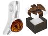 Silver Pendant With Amber Delicate Small Women's Pendant Silver 925