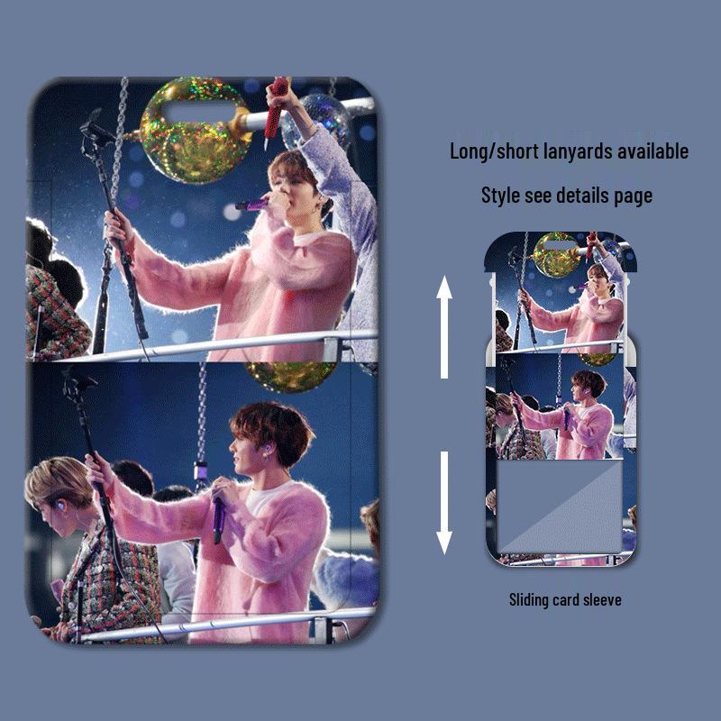 Jeon Jungkook Plastic Sliding Cover ID and Badge Holder for Students and Work Access