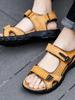 Moda Nueva Marca Sandalias Clásicas de Hombre 2024 Verano Sandalias de Cuero Genuino Hombre Vacaciones Zapatos Casuales para Exterior Sandalia Hombre Playa Masculino