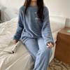 Women's Velvet Pajama Set, Winter Warm Loungewear, Soft Elastic Waist Pants, 2025 New Home Sleepwear, Gift Idea