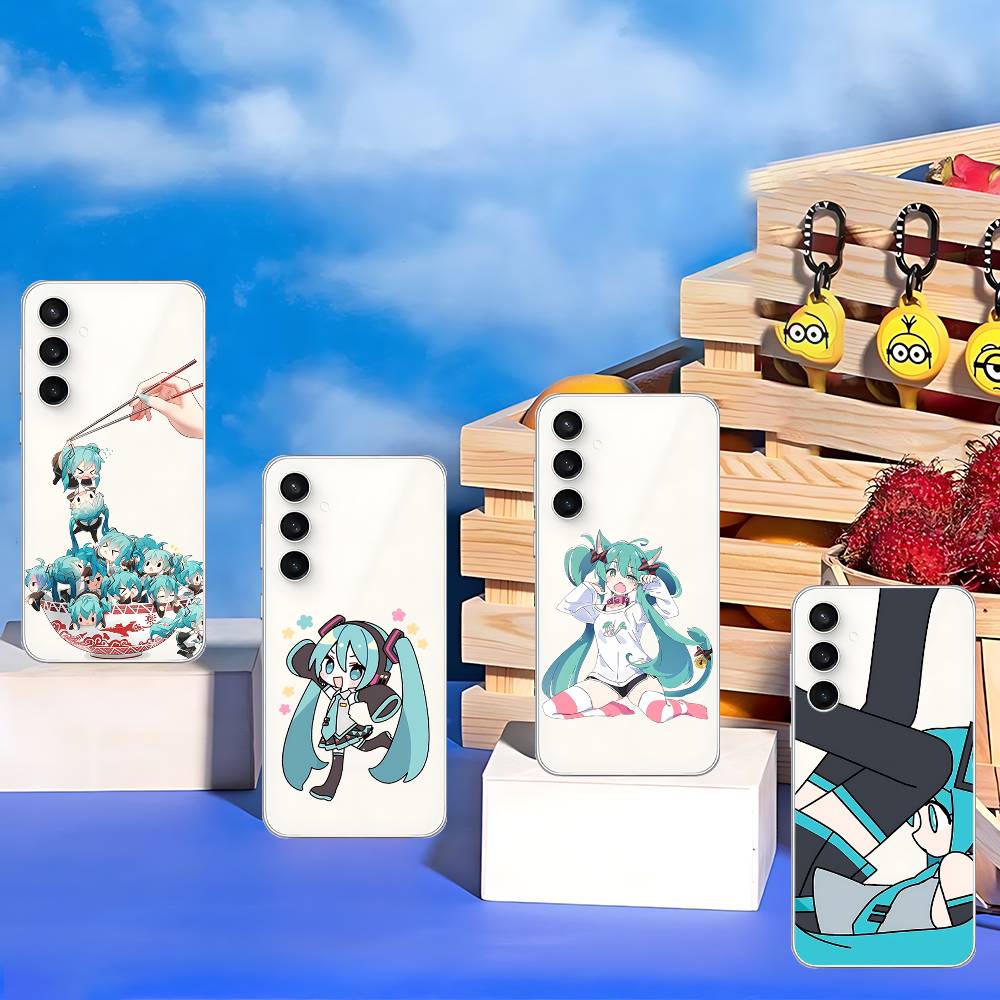 Kawaii H-Hatsune Miku-S Phone Case For Samsung Galaxy S25 S24 S23 S22 S21 FE Ultra Plus A32 A53 A13 A31 Soft Cover