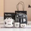 Light luxury panda portable one pot and two cups of creative kung fu teacup travel tea set gift box set