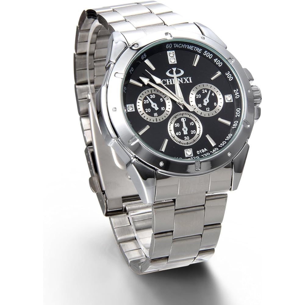 JewelryWe Casual Men s Standard Business Watch Quartz Analog Sports Stainless Steel Band