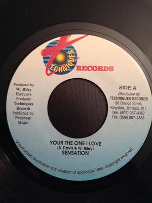 7inch Record SENSATIONS - Your The One I Love NONE Techniques Jamaica Reggae, Ska & Dub Used
