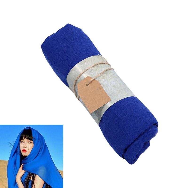 Soft Natural Fiber Head Cover Shawl Wrap Versatiles Unisex Shawl Scarf For Outdoor Activity And Travel