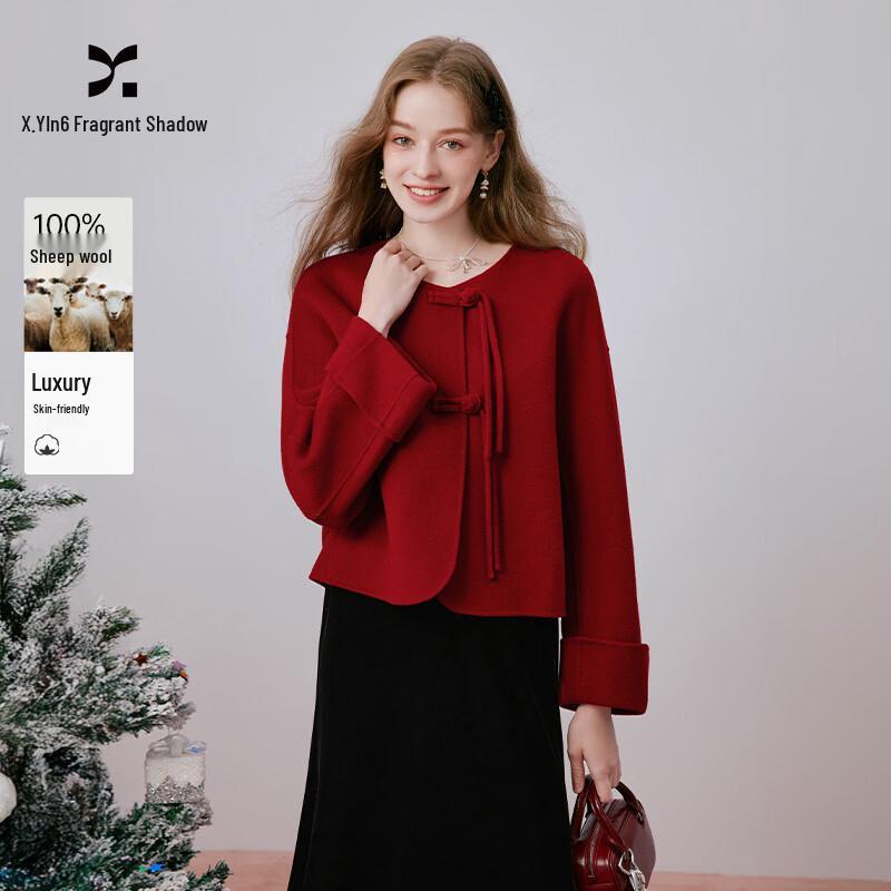 Xiangying Women s 100% Pure Wool New Chinese Style Coat S