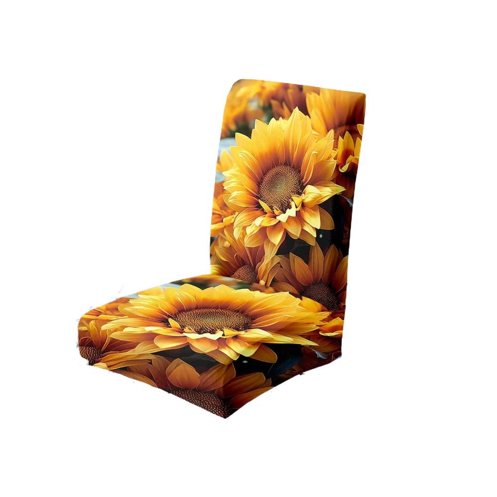 Home Decoration Dustproof Sunflower Elastic Chair Cover Thickened Soft Seat Cover Universal Washable Chair Cushion Home 1590₽