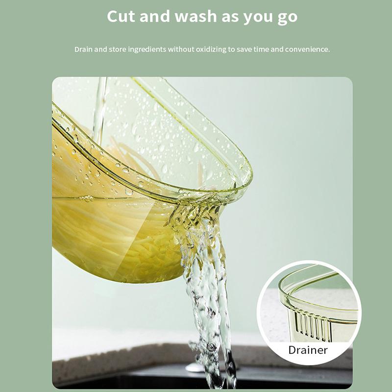 1.5L Shredder, Potato Shreds, Vegetables, Household Kitchen Multifunctional Slicing, Wiping, Filtering Water Function