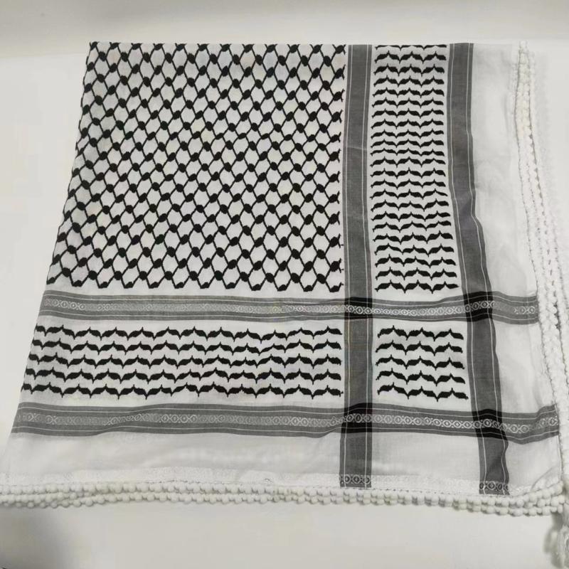 Middle East Adult Shemagh Scarf Outdoor Dustproof Sunproof Turbans Multi Purpose Head Wrap Cycling Breathable Kerchief