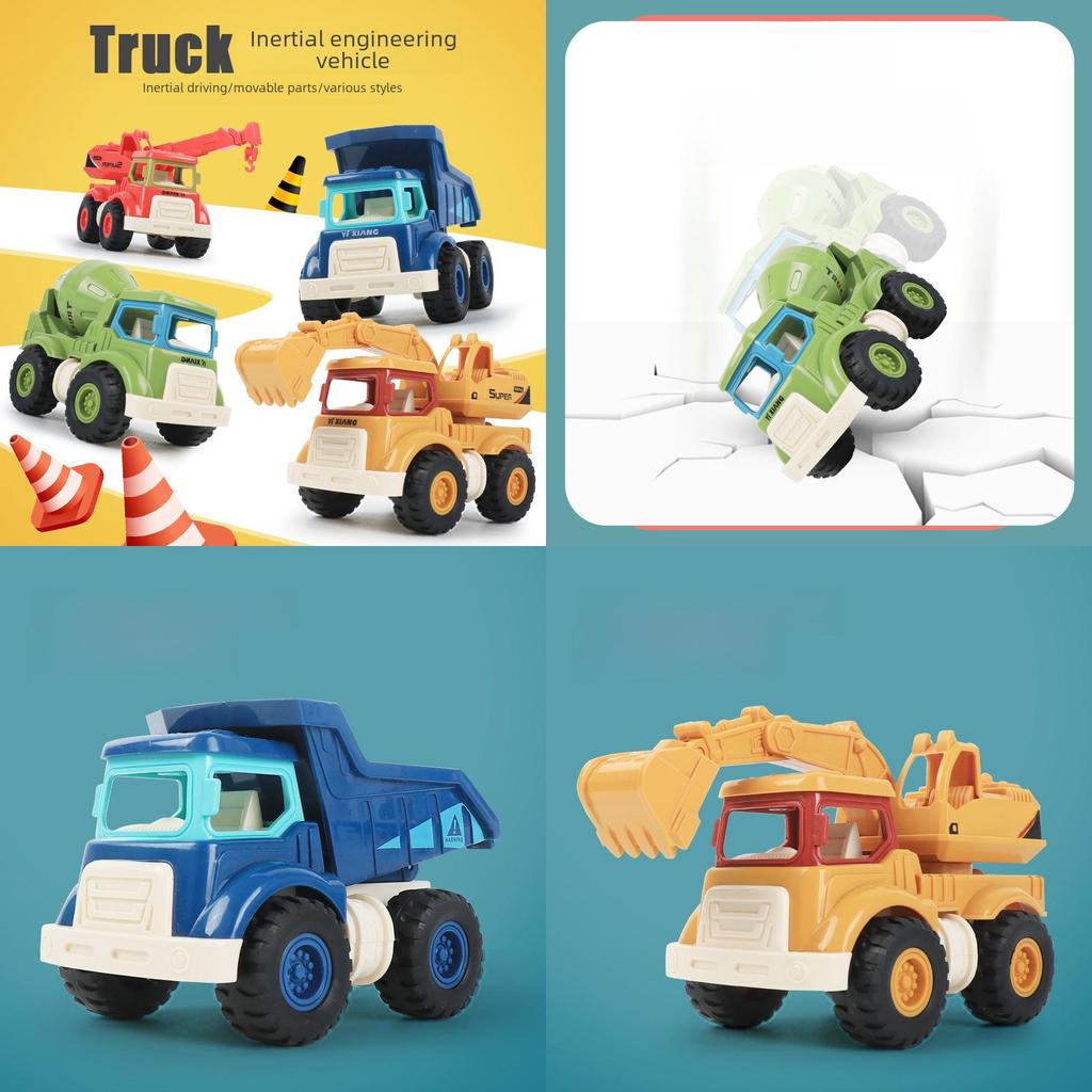 Childrens Inertia Engineering Toy Car Set With Movable Parts For Toddler Development And Imaginative Play