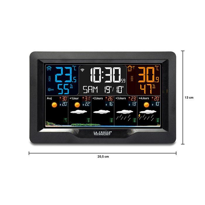 Station météo - la crosse technology - sw403-bla - wifi - écran coloré - prévisions 4 jours