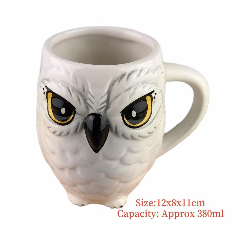 

3D Owl Mug Cartoon Animal Coffee Mug Cute Unique Ceramics Water Cup for Tea Cocoa Espresso Home Decor Gift Drinkware Accessories 300-380ML