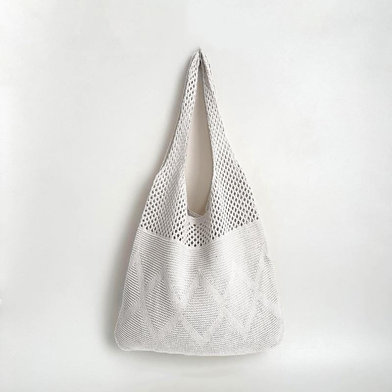 

Портативная сумка для хранения трикотажной пряжи, большая вместимость, органайзер для ниток, сумка-тоут, удобная и практичная сумка для женщин 35x35cm белый