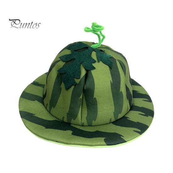 Kreativ Vattenmelonmönstrad Hatt Festmössa, Bredbrättad Solskyddshatt för Kostymfester, Bekväm Utomhushatt Lättviktig Elastisk Unisex Huvudbonad