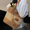 Holiday Wind Beach Straw Bag Women's Summer New Hollow Woven Bag Large Capacity Commuter Shoulder Armpit Bag