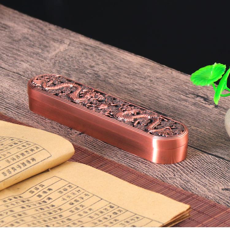 Arzător de tămâie Dublu Dragon Stil Chinezesc Nou Metal 15.8cm Suport pentru Bețișoare de Tămâie Aliaj Decor Ornamente Casă Ceainărie
