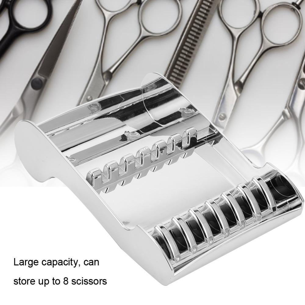 Professional Scissors Storage Rack 6 Scissors Capacity Barber Scissors Rack For Hairdressers серебряный