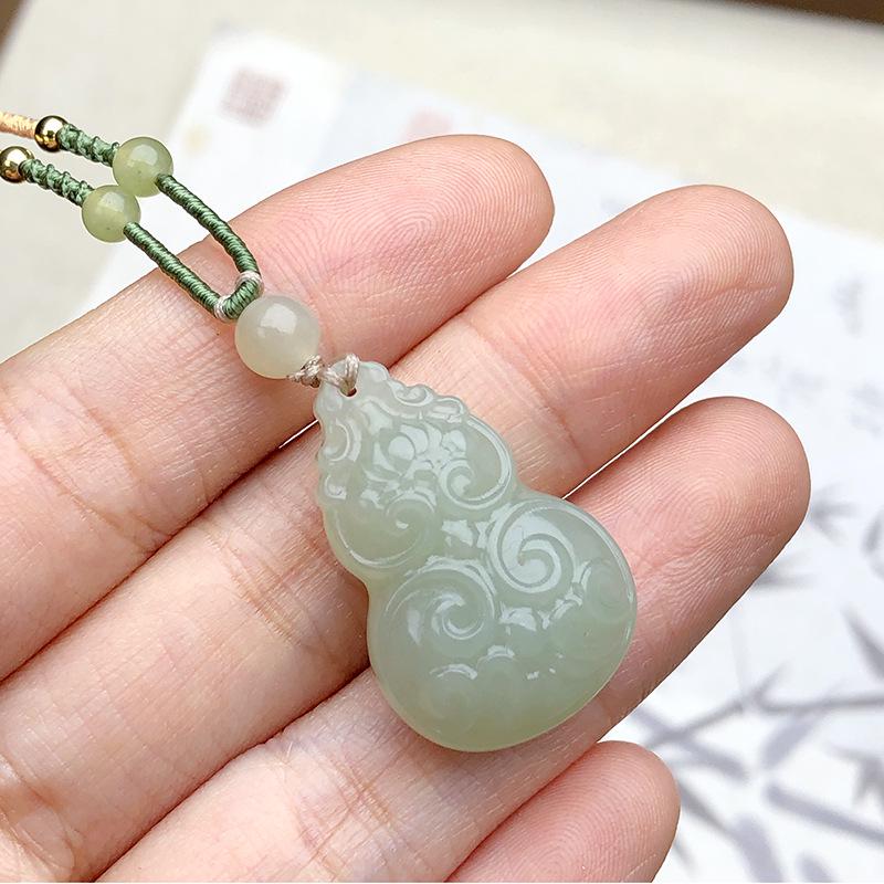 Hetian Jade Pi Xiu Pendant Charm - Qingbai Stone Necklace for Couples