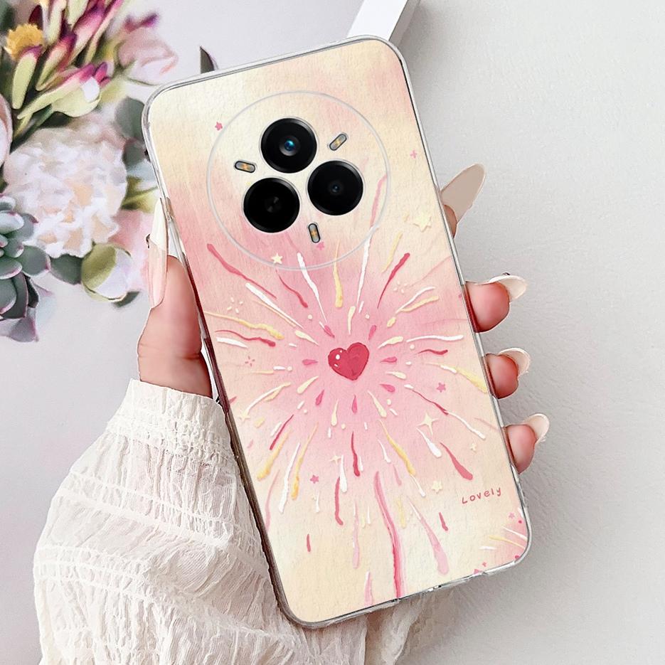 For Realme 14 Pro Plus Case RMX5051 Beautiful Flowers Painted Cover Soft Silicone Case For Realme 14 Pro Realme14 Pro+ 5G Fundas