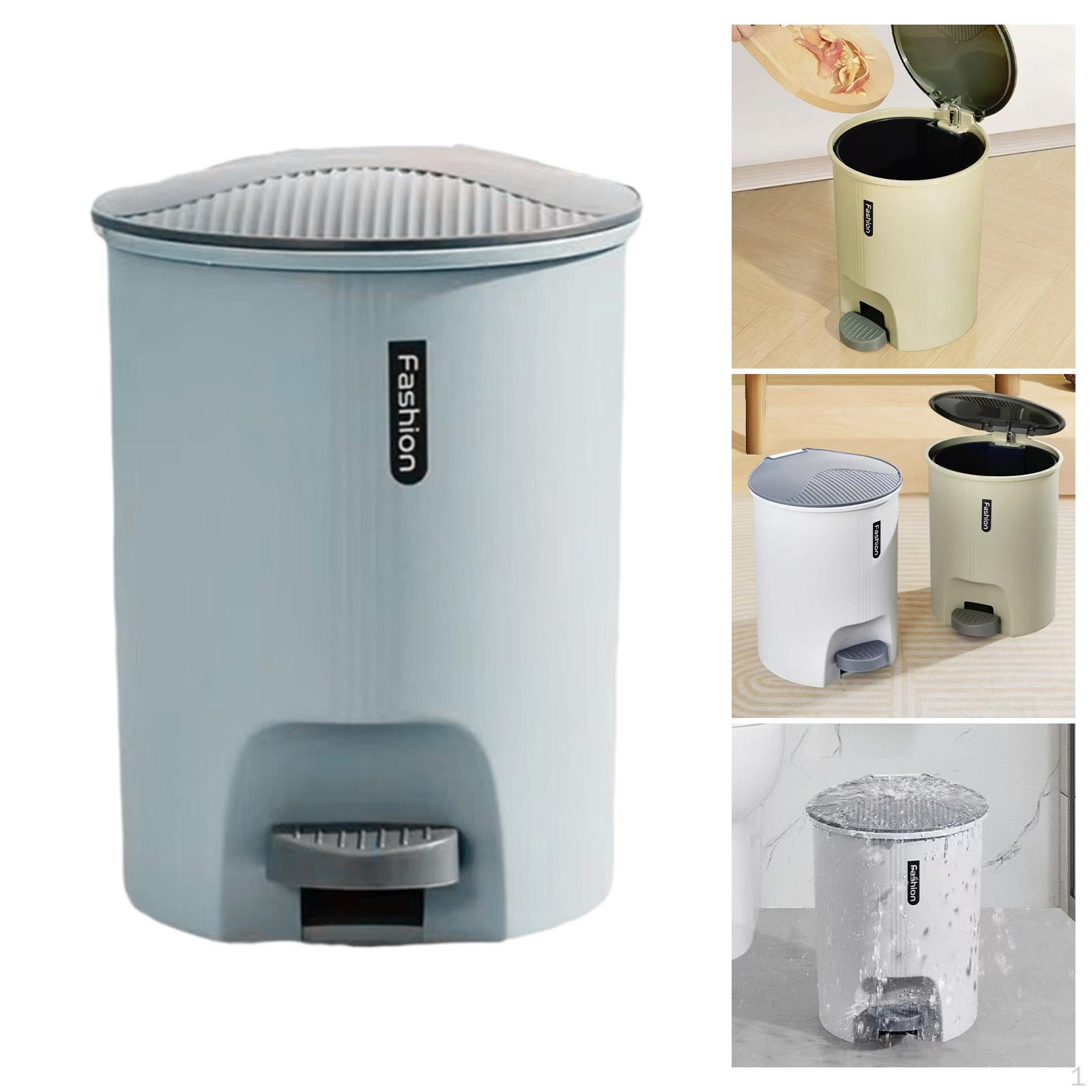 

Foot Pedal Trash Can Garbage Bin W/ Removable Inner Bucket with Lid Indoor Dustbin for синій