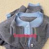 Women's Round Neck Wool Cardigan, Fake Two-Piece Knit Sweater for Autumn