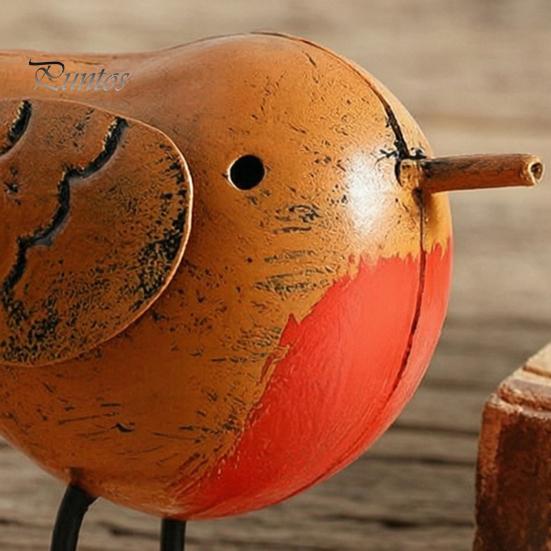 Decorative Bird Sculptures for Bedroom Rustic Metal Birds Decoration, Outdoor Garden Statue Ornaments, Unique Statues Birthday Gifts Distressed