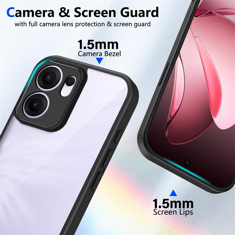 OPPO A5X 4G CPH2725 Case Shockproof Silicone Bumper Clear Back Hard Cover Matte Phone Case for OPPO A5X OppoA5X 4G CPH2725