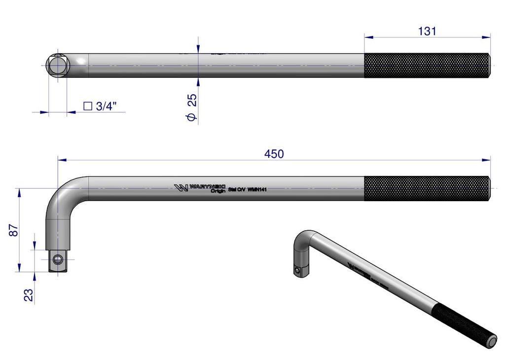 Uchwyt 3/4 Wzmocniony Typu L 450Mm Waryński
