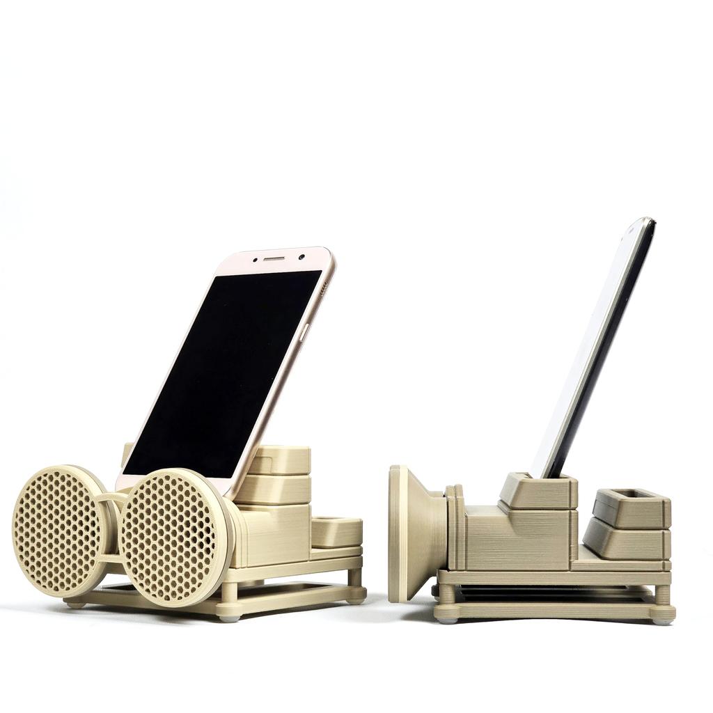 Mobile Phone Speaker Sensitive Cable Sound Video Calling Battery-Free Stand, Desktop, Portable, Speaker, Smartphone/Tablet Stand, Charging,