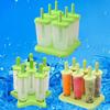 Bright Green 6pcs Pack Ice Lolly Cream Maker Mold For Diy Popsicle And Frozen Yogurt