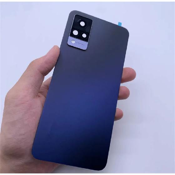 V 21 ház Vivo V21 4G 5G 6,44" akkumulátor fedél javítása Cserélje ki a hátsó ajtó telefon hátsó + logó kamera lencséje