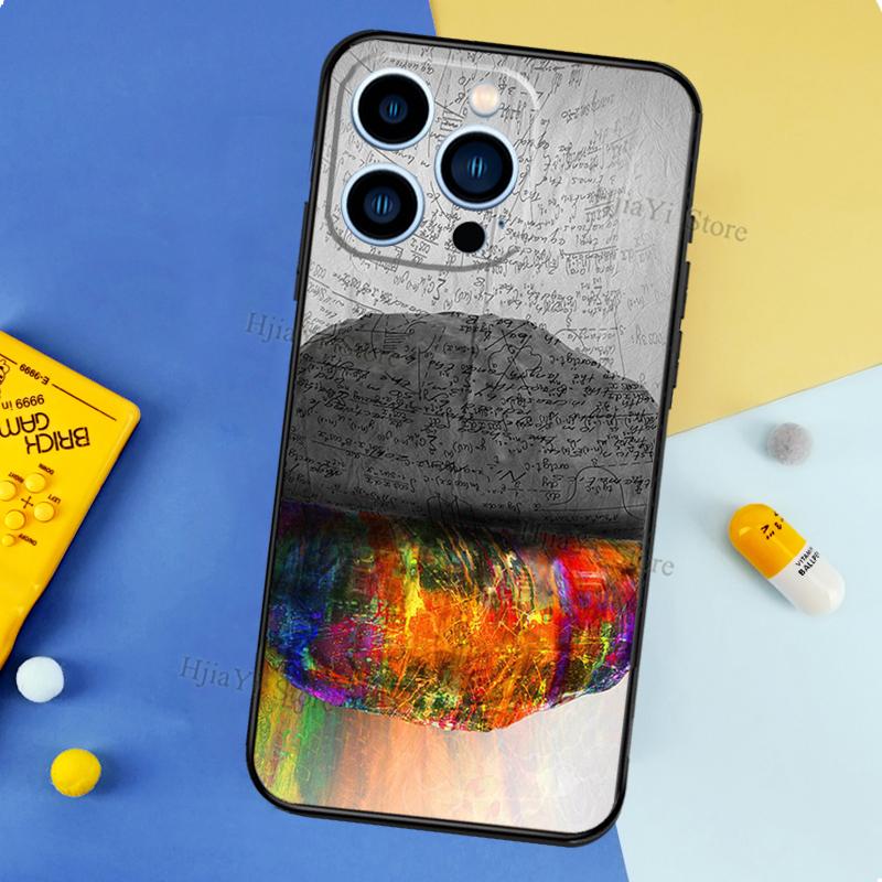 Brain Art Case For iPhone 13 Pro Max 12 Mini 11 14 15 16 XS MAX XR Plus Silicone Phone Cover
