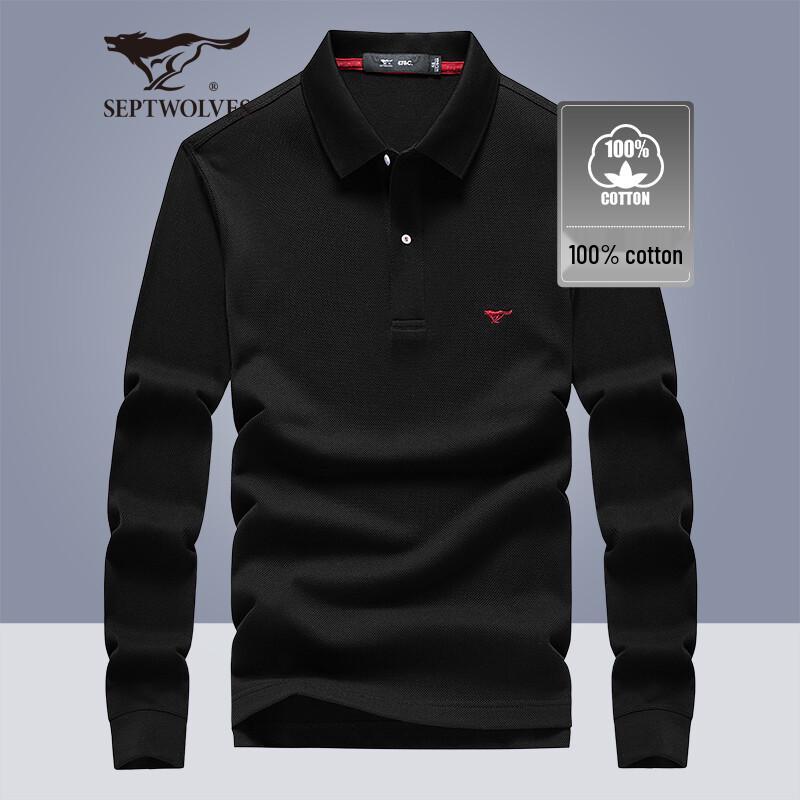 Men s Long Sleeve Cotton Polo Shirt XL
