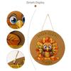 Harvest Themed Turkey Front Door Sign Seasonal Plywood Decoration for Entryway Stylish Thanksgiving Party Supplies