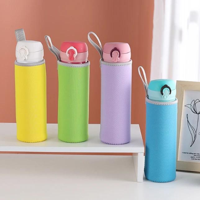 Isolierte Neopren-Wasserflaschenhülle Nützliche Tasche Sport Camping Zubehör Tasche Glasflaschenhülle Hülle Vakuumbecherhülle