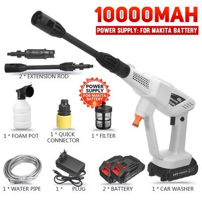 70 bar vezeték nélküli nagynyomású autómosó 10000 mAh permetező vízpisztolyos habgenerátor fúvókagép 18 V-os akkumulátorhoz