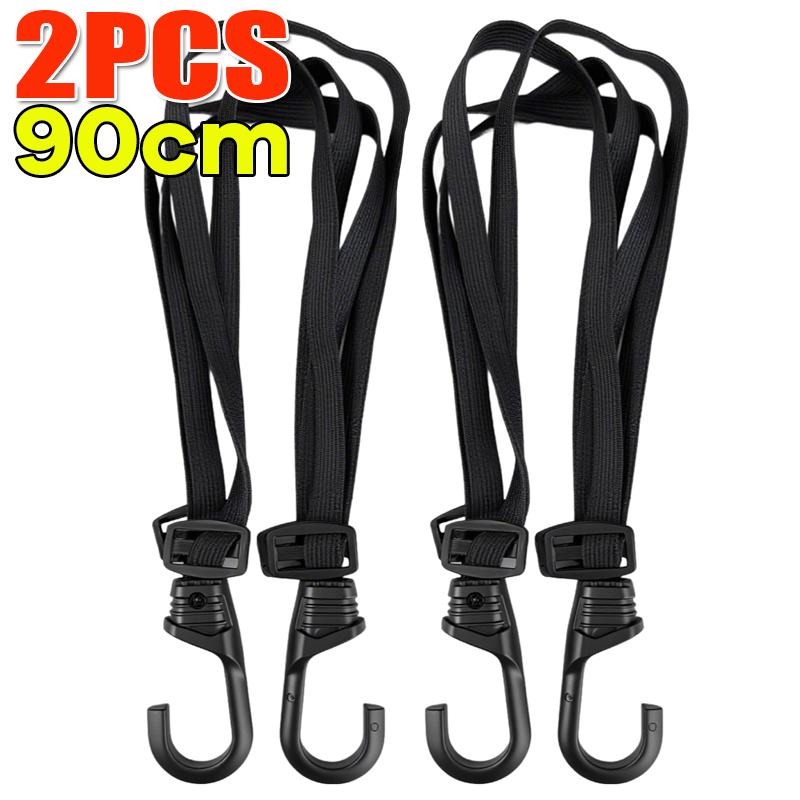 Motorcycle Helmet Luggage Strap with Adjustable Elastic Band and Hooks Multi-functional Luggage Elastic Rubber Band Strap