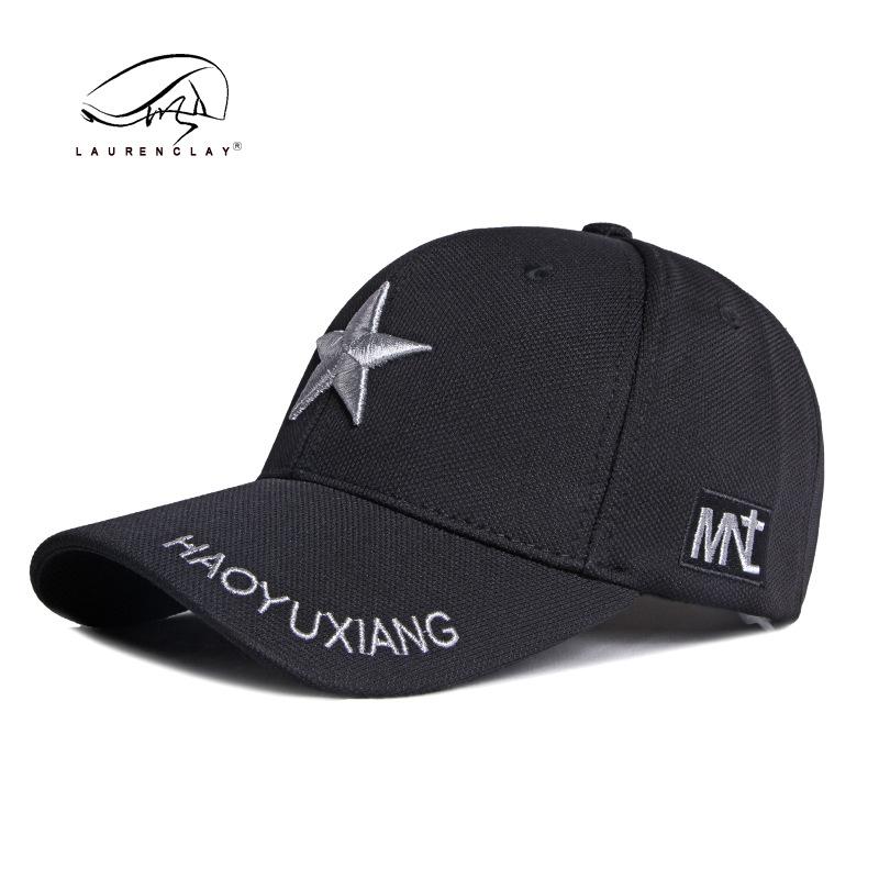 

Spring and summer outdoor leisure group sports cap pentagram embroidery sunshade cap men s sun hat baseball cap women Adjustable золотий