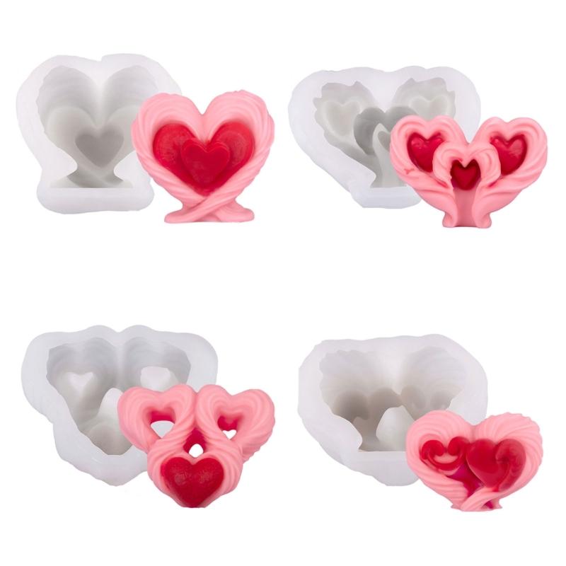 Multipurpose Love Theme Silicone Mould Crafting Decorative Candle for Couples and Event
