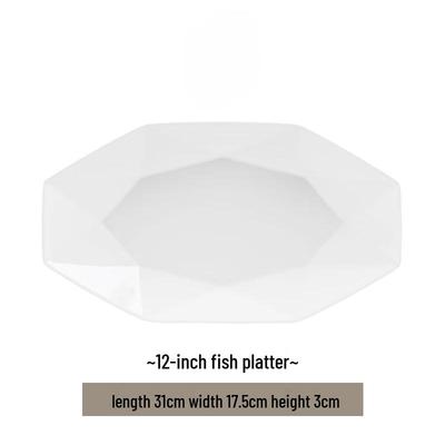 Wuhe Haoyue 12-inch Ceramic Fish Plate