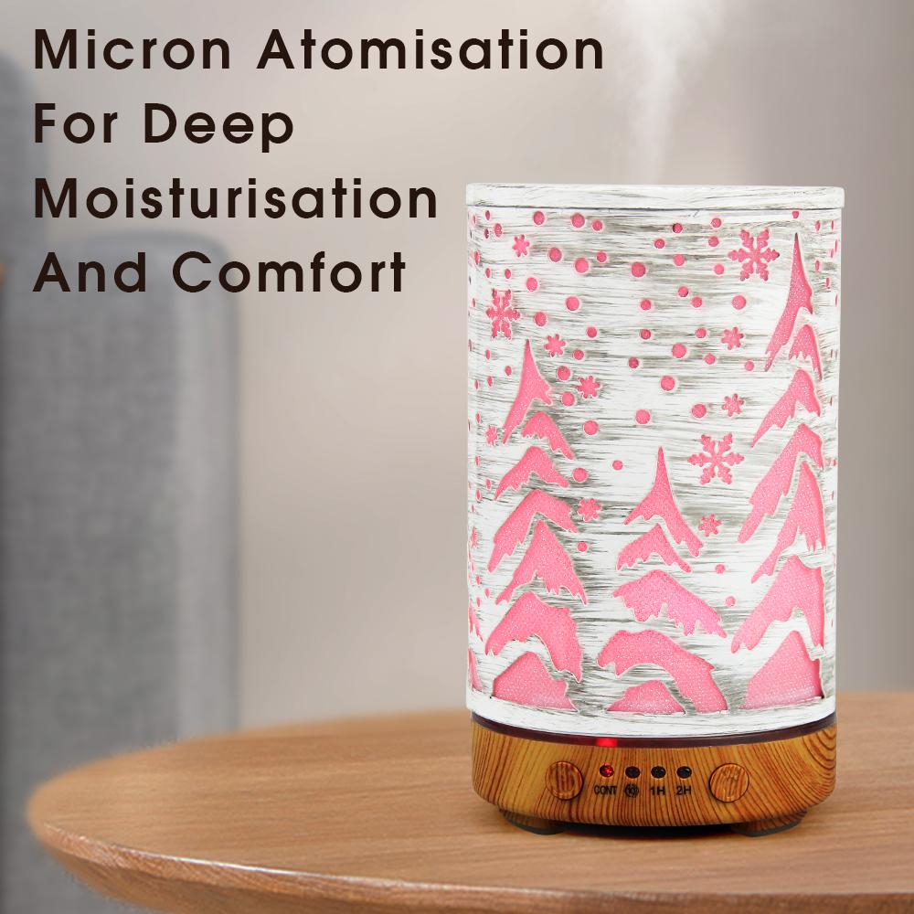 Timing Function Aroma Diffuser Hollow Tree Humidifier Bedroom Fragrance Diffuser with LED Lights Humidificador para aromaterapia