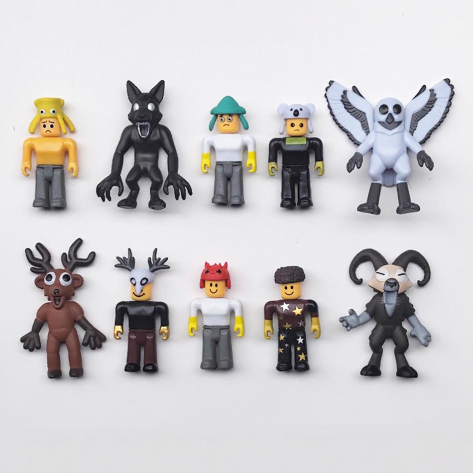 Neues 10-teiliges Set 99 Nächte im Wald Hirsch BeutelFiguren WolfsFiguren Spielzeug Ornament Dekoration Sammlung WeihnachtsSpielzeug Geschenke